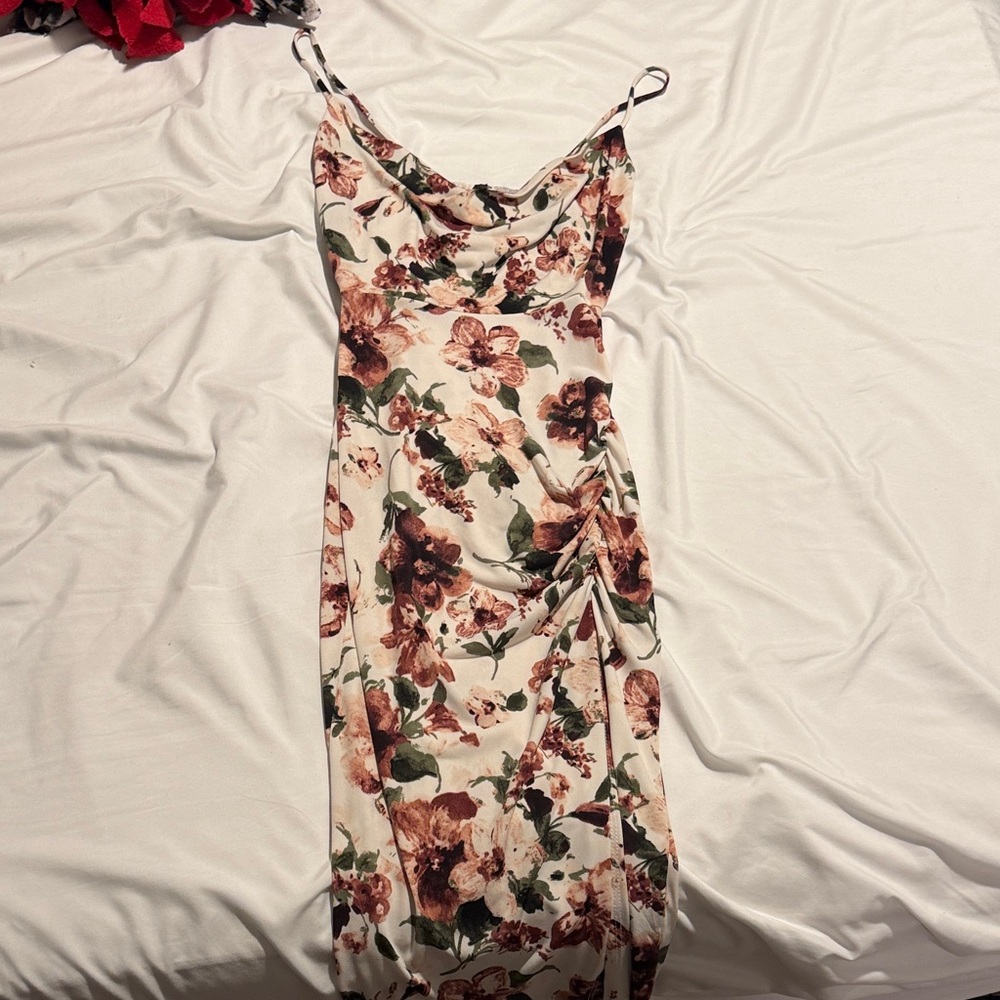 Windsor Floral Midi Dress with Spaghetti Straps